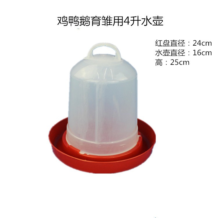 鸡用水壶 养殖鸡鸭鹅育雏用自动喂水器 大号大容量手提式水桶水壶图2