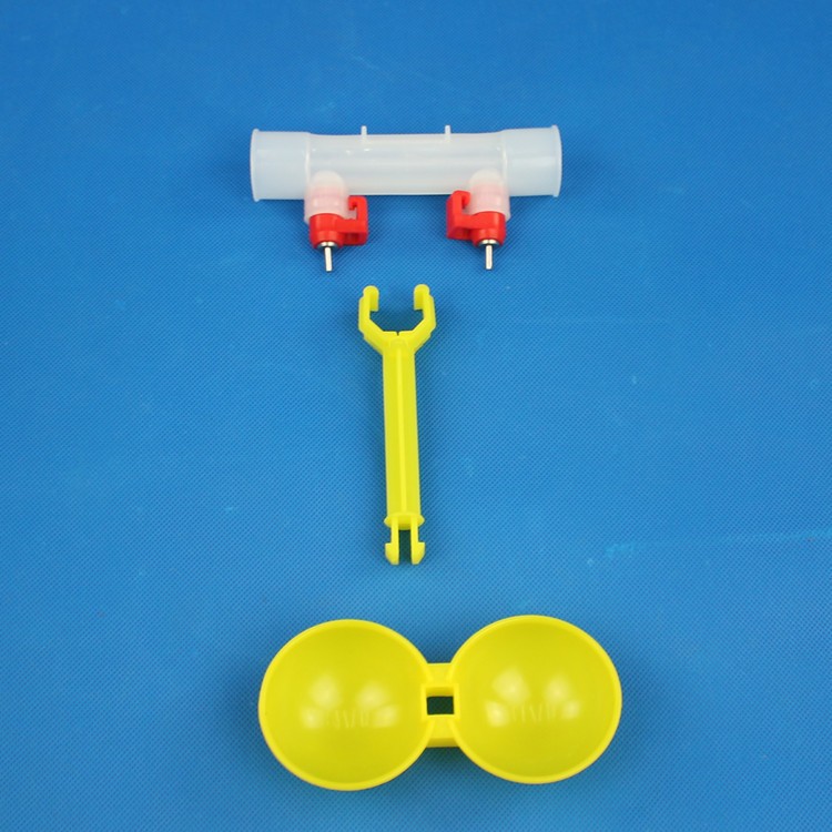 鸡用水杯 蛋鸡肉鸡雏鸡饮水器 肉鸡双碗6分吊杯卡式一体鸡用水嘴图4