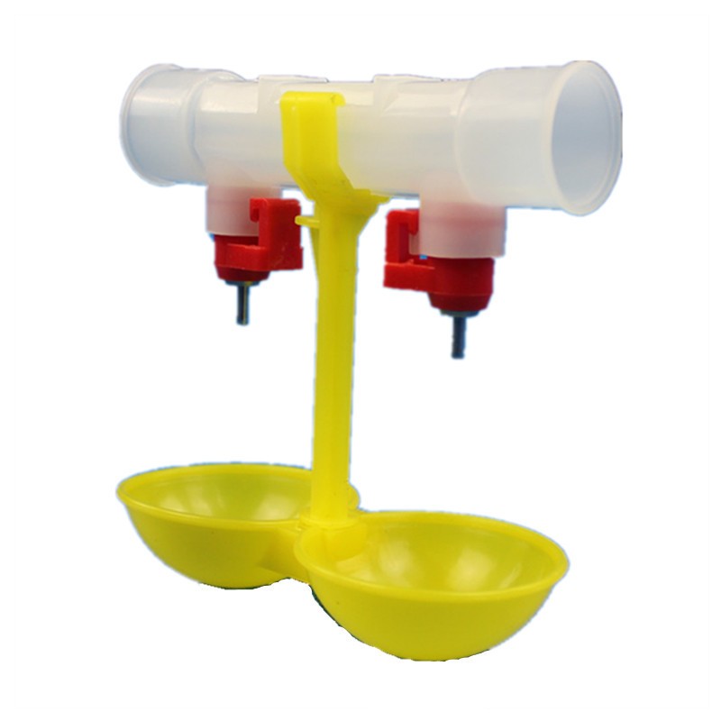 鸡用水杯 蛋鸡肉鸡雏鸡饮水器 肉鸡双碗6分吊杯卡式一体鸡用水嘴图5