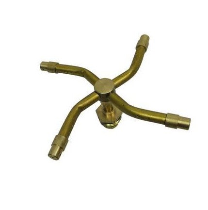 三叉铜喷头360度自动旋转四叉草坪园林绿化喷灌浇花洒水器喷头图2