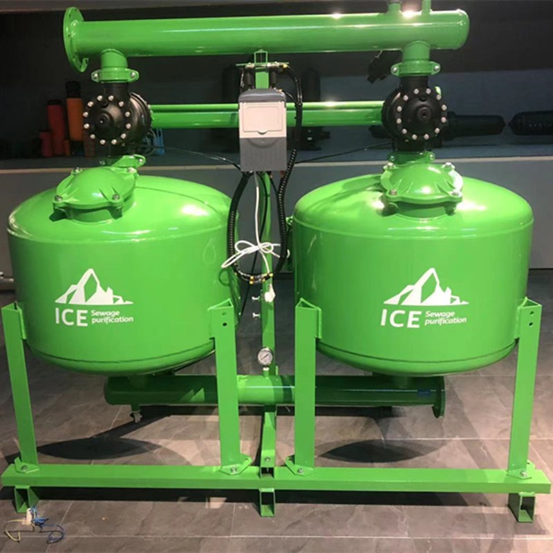 农业节水灌溉园林雾化温室微喷全自动反冲洗石英砂介质砂石过滤器图2