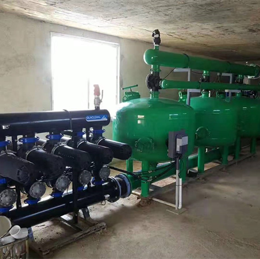 农业节水灌溉园林雾化温室微喷全自动反冲洗石英砂介质砂石过滤器图5