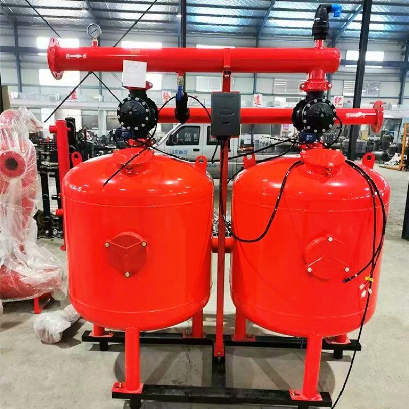 钢制砂石过滤器厂家 4寸泥沙河水固液分离反冲洗灌溉砂石过滤器图4