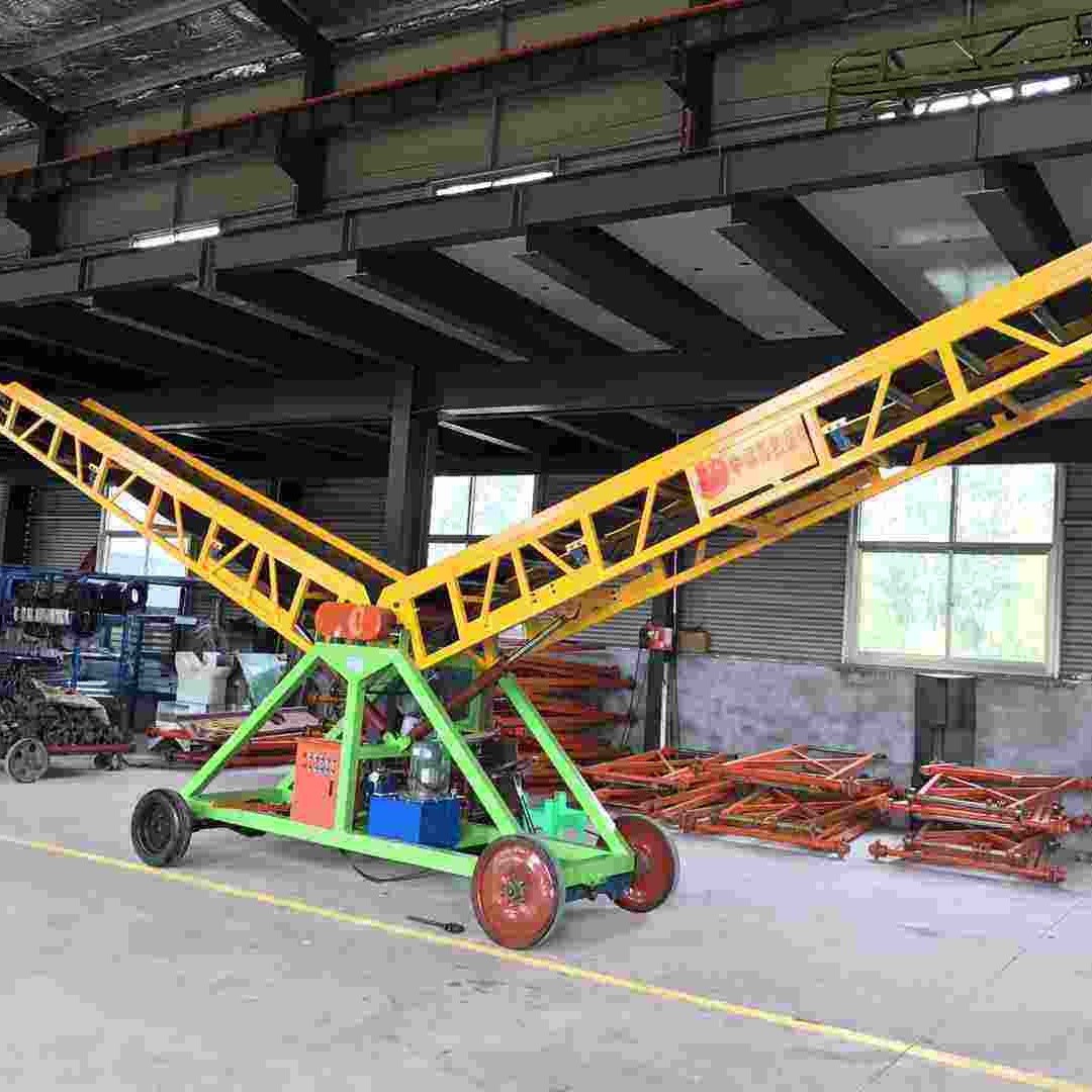 移动式伸缩双翼输送机 集装箱式皮带机 两侧液压升降双翼输送机图4