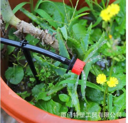 灌溉配件小红帽滴头 出水均匀塑料纽扣式八孔可调流量滴头批发图5