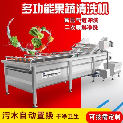 厂家供应灯泡茄清洗机 净菜加工小青瓜清洗机 蔬菜加工流水线