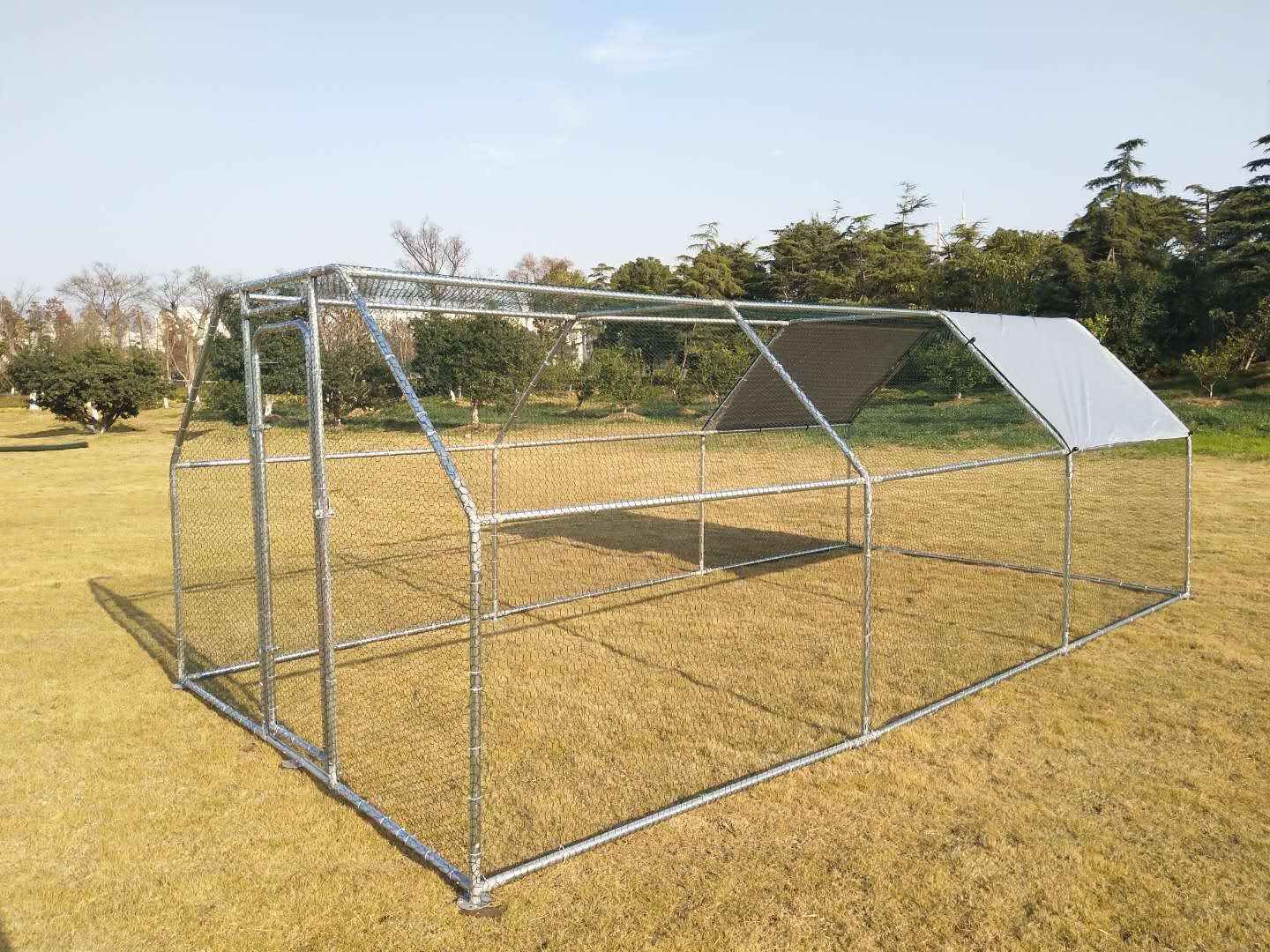 户外大型狗跑笼鸡笼镀锌管电商（dog run cage kennel）图3