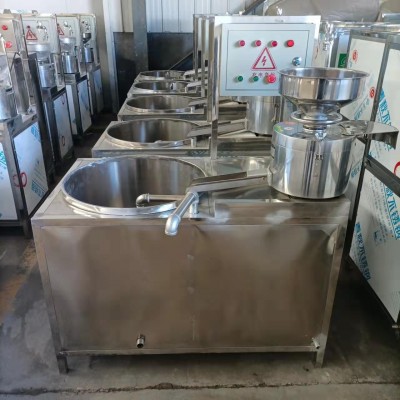 全自动商用豆腐机价格 电加热不锈钢豆腐机磨煮浆快产量高