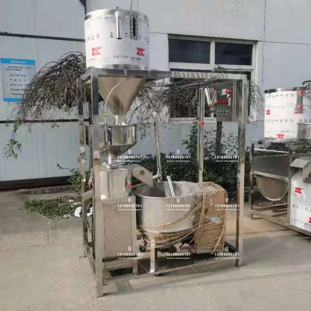 磨浆机设备 山东两连磨三连磨厂家 全自动三联磨浆机图4