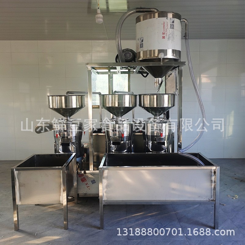 大型黄豆三联磨浆机 真空上豆吸豆机 分体式磨浆机自动搅拌上渣机图3