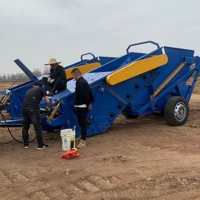 大型农田荒地捡石机 开荒山地拆迁房捡石头机 土壤改良碎石清理机
