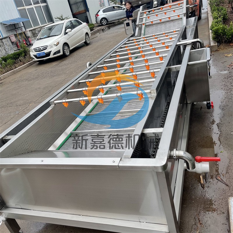 预制菜气泡清洗机 果蔬气泡清洗设备 小龙虾喷淋清洗流水线图3