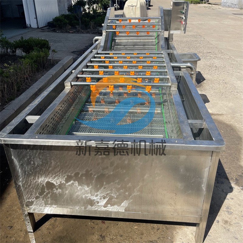 小龙虾气泡清洗机 多功能喷淋清洗设备 橙子气泡清洗流水线图3