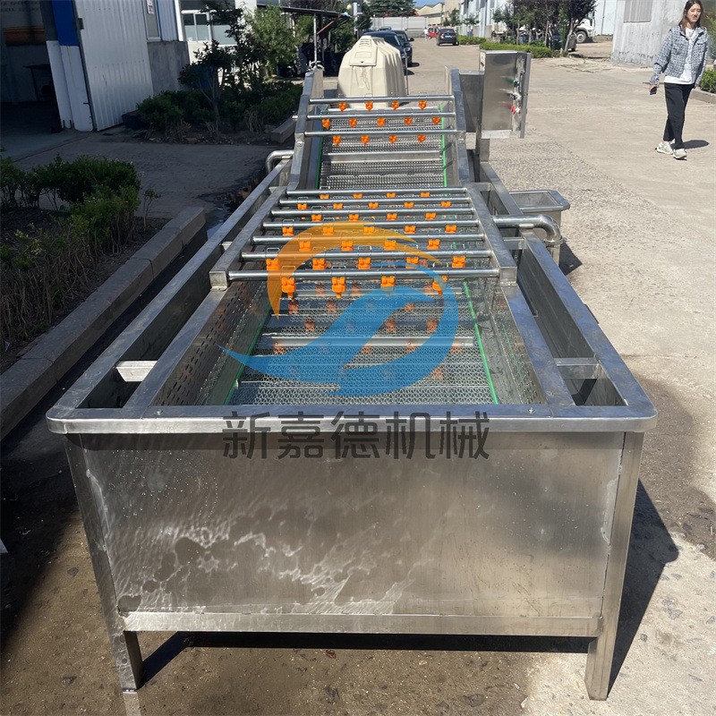 小龙虾气泡清洗机 多功能喷淋清洗设备 橙子气泡清洗流水线图2