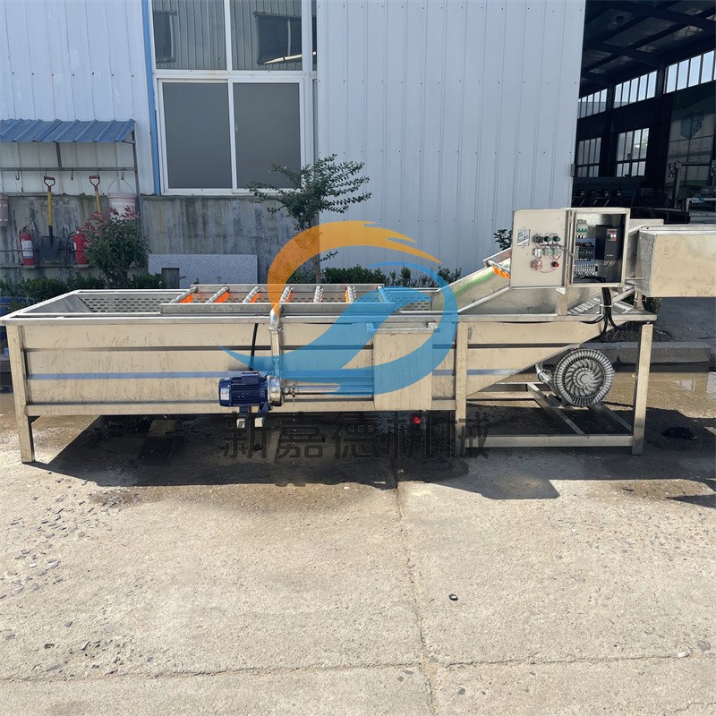 果蔬清洗机 嘉德直供预制菜清洗设备 喷淋式气泡清洗流水线图4