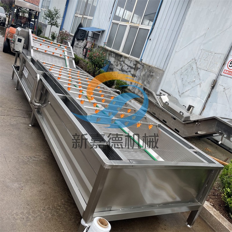 果蔬清洗机 嘉德直供预制菜清洗设备 喷淋式气泡清洗流水线图3