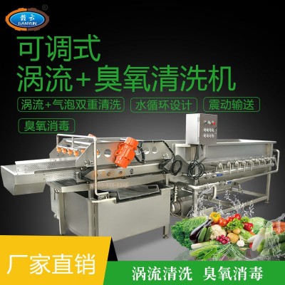 涡流震荡清洗机 全自动蔬菜清洗机 流水线洗菜机 臭氧气泡洗菜机