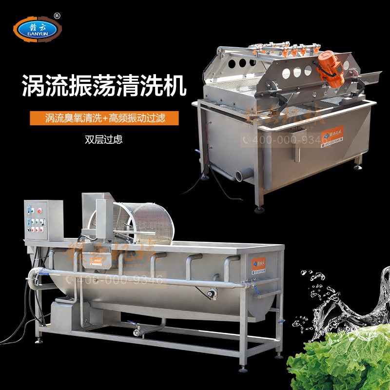 涡流震荡清洗机 全自动蔬菜清洗机 流水线洗菜机 臭氧气泡洗菜机图3