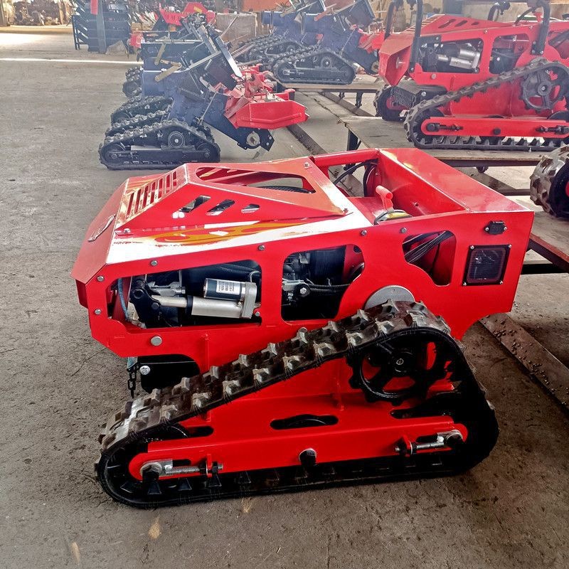 电动遥控割草机履带式除草机小型多功能果园园林打草碎草机草坪机图4