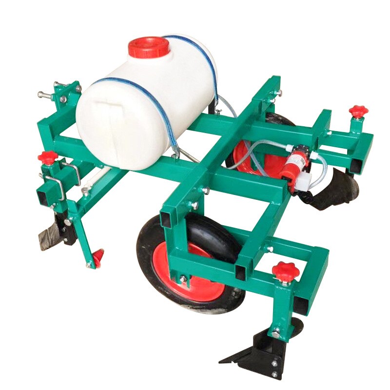 农业机械微耕手扶四轮拖拉机配套覆盖铺地膜打药一体机可起垄盖土图5