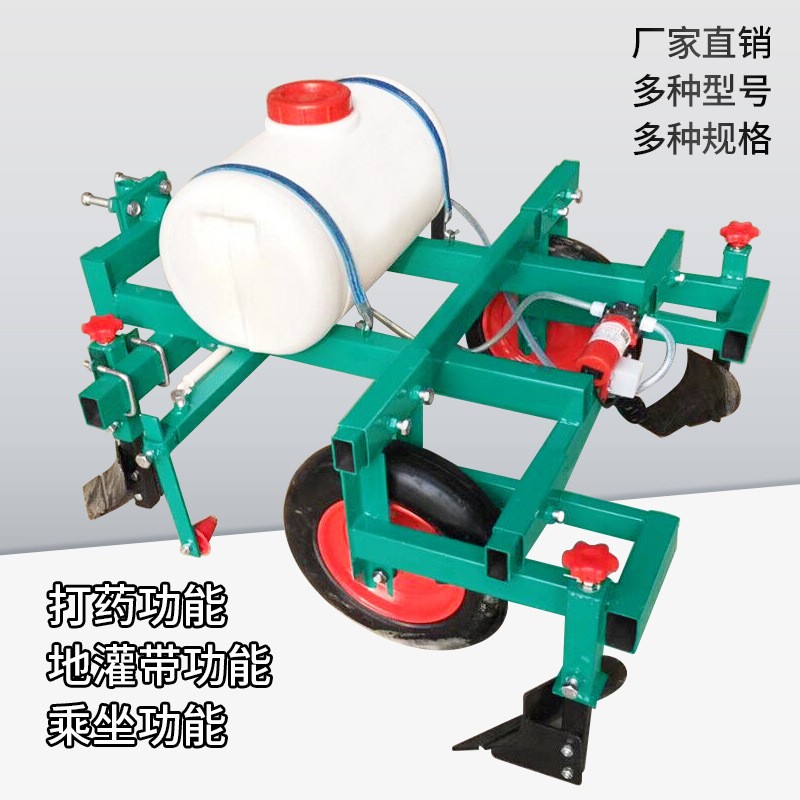 农业机械微耕手扶四轮拖拉机配套覆盖铺地膜打药一体机可起垄盖土图3