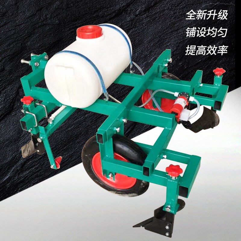 农业机械微耕手扶四轮拖拉机配套覆盖铺地膜打药一体机可起垄盖土图4