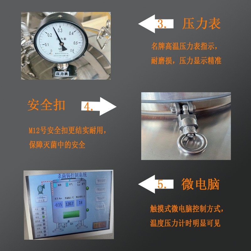 立式杀菌锅 全自动小型肉类烧鸡杀菌锅 高温杀菌锅熟食杀菌锅厂家图3