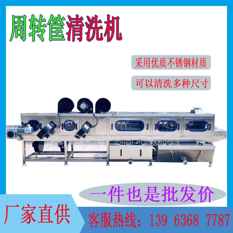 周转筐清洗机全自动 高压喷淋去污洗筐机 托盘塑料筐子清洗机设备图2