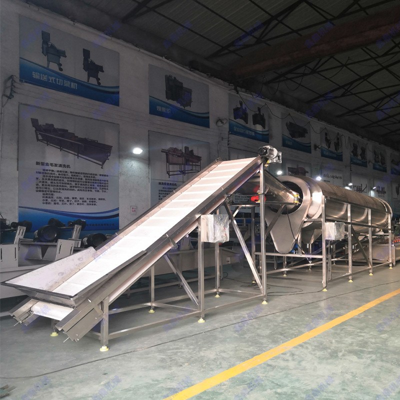 连续式毛豆清洗机 滚筒清洗机高压清洗干净量大 毛豆荚加工机械图4