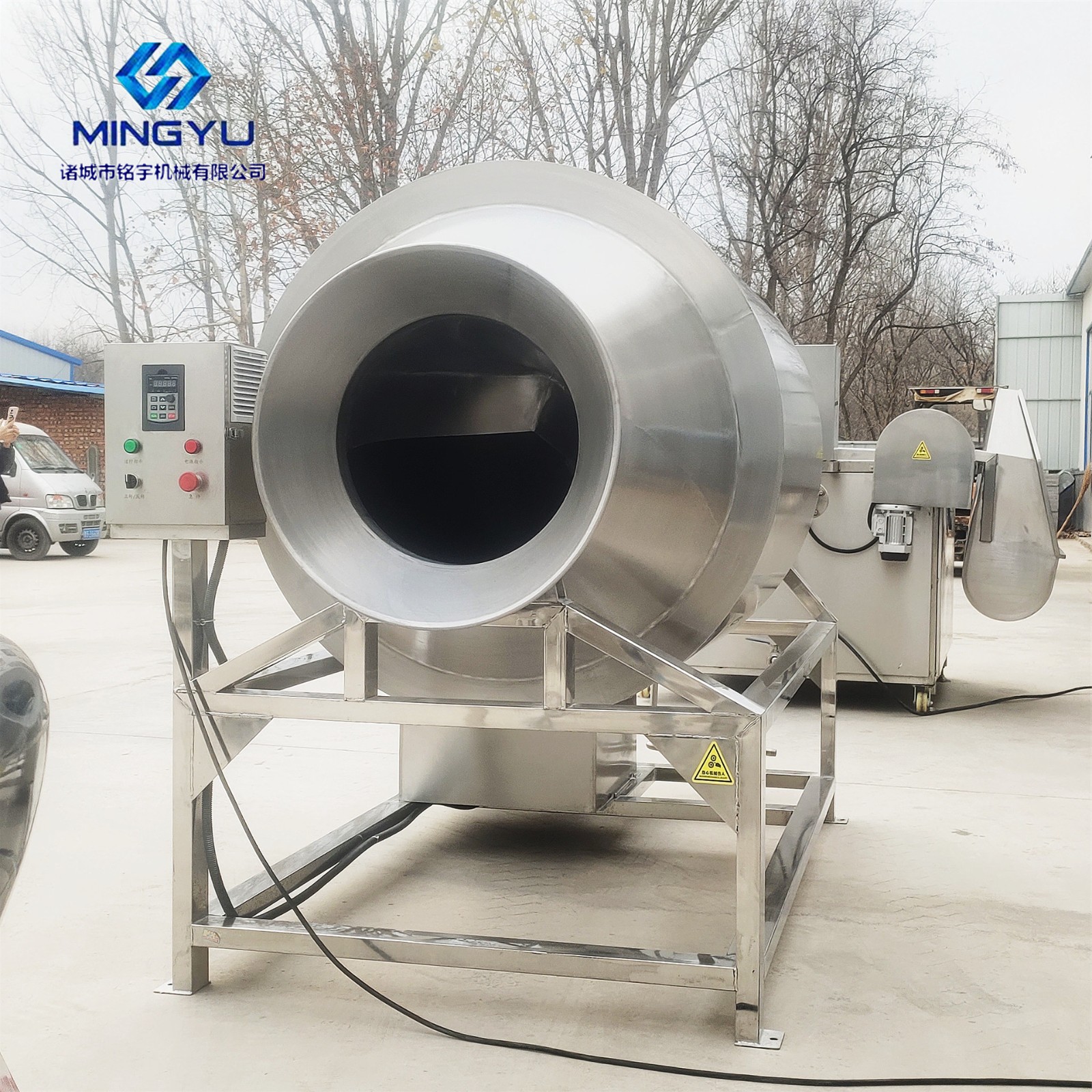 蒸汽加热牛肉干牛肉粒滚筒炒锅 酱牛肉卤煮锅 熟牛肉加工设备图4