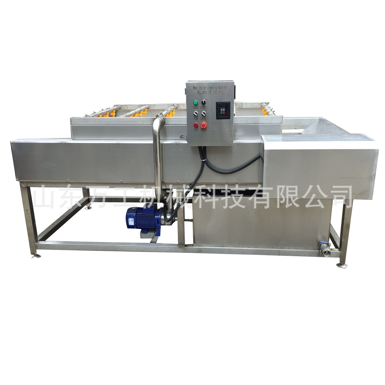 土豆紫薯红薯去皮清洗机全自动猪头猪蹄毛刷清洗设备海蛎子清洗线图5