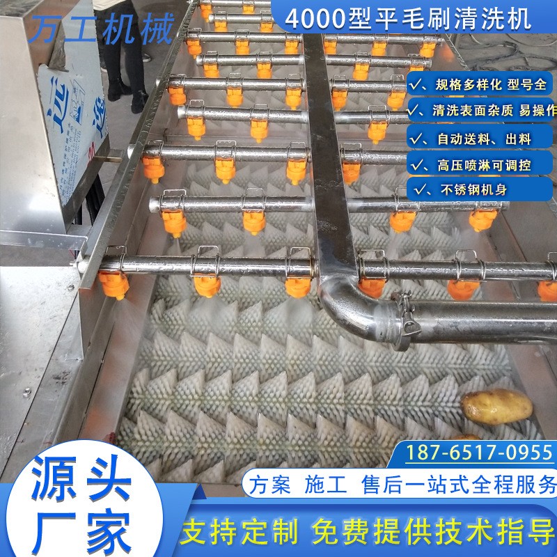 红薯毛辊清洗去皮机 马铃薯芋头削皮机清洗机 全自动毛辊去皮机图4