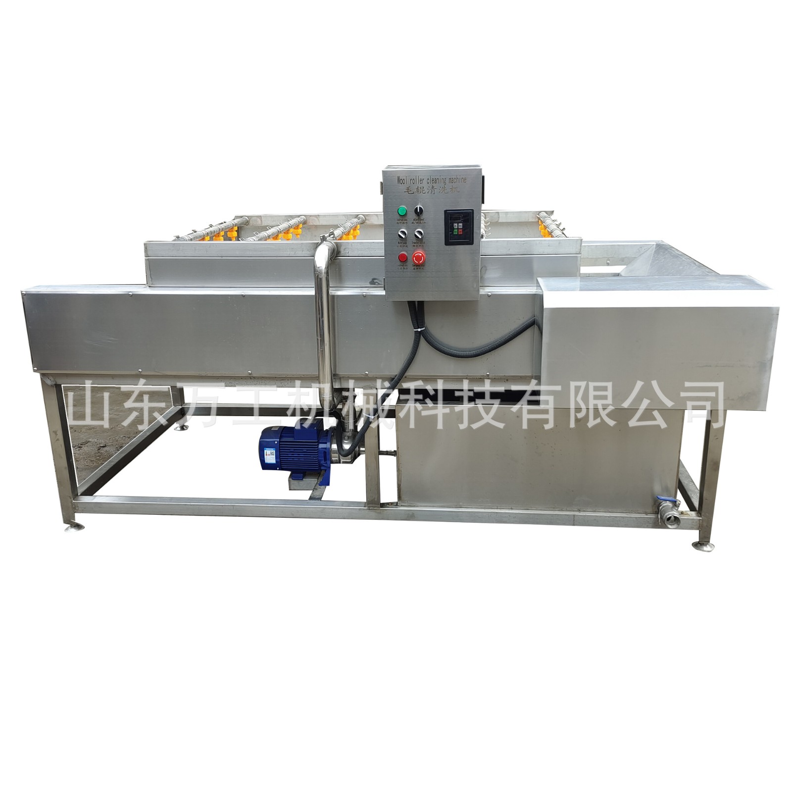 全自动平毛辊橘子苹果清洗设备 海产品清洗机 大姜清洗设备图5
