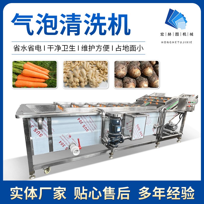 气泡清洗机土豆韭菜海鲜药材鸡肉羊肉香菇气泡清洗设备厂家直供图3