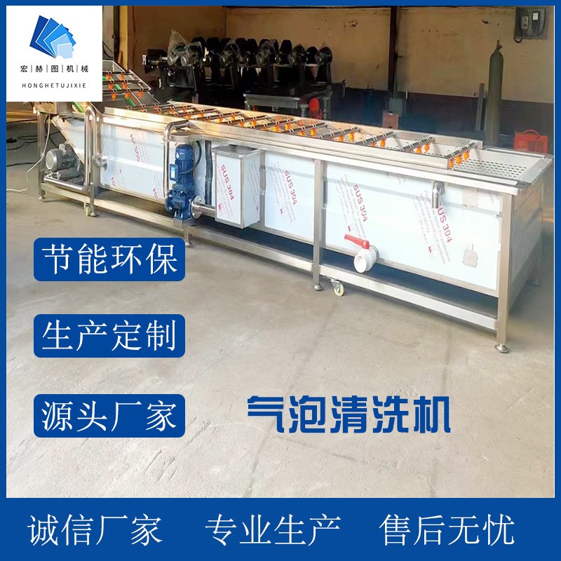 气泡清洗机土豆韭菜海鲜药材鸡肉羊肉香菇气泡清洗设备厂家直供图4