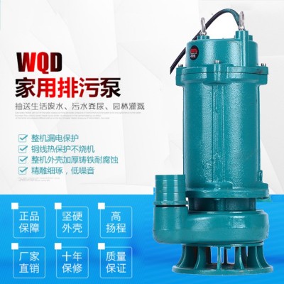 污水泵家用潜水排污泵 WQD污水污物潜水泵小型380V 灌溉潜污泵