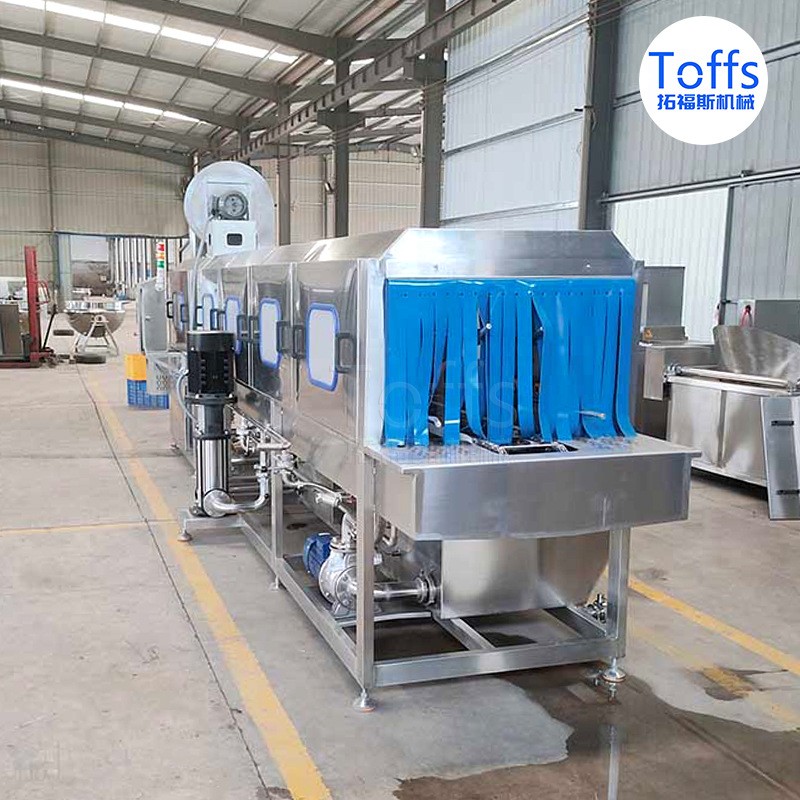 胶筐塑料周转筐清洗机 大型快递筐子清洗流水线 高温水冲洗洗箱机图3