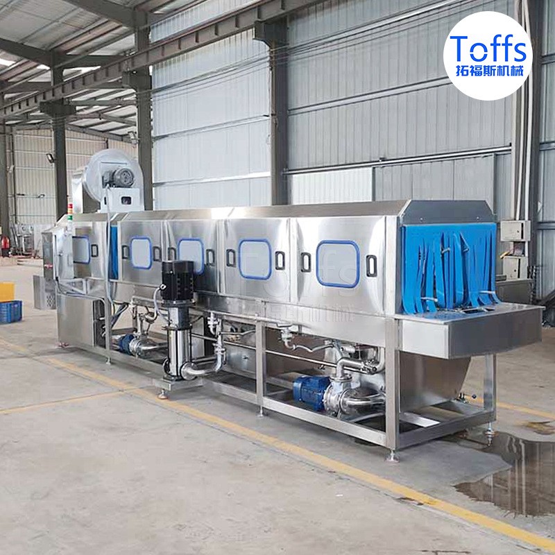 自动化周转筐清洗机 鸡蛋蔬菜塑料筐清洗流水线 大型连续式洗筐机图4