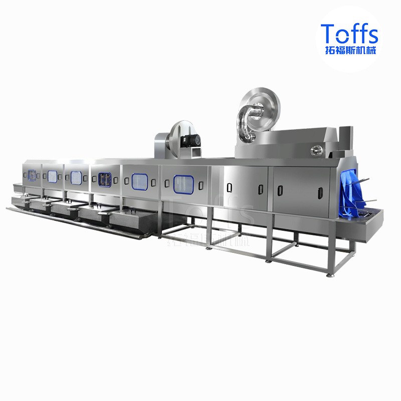 自动化周转筐清洗机 鸡蛋蔬菜塑料筐清洗流水线 大型连续式洗筐机图5