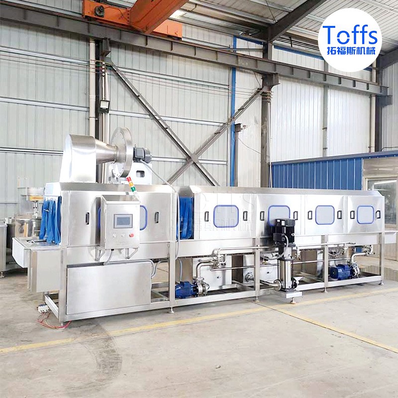 海鲜筐子清洗流水线 多功能转运筐塑料筐清洗设备 全自动洗箱机图5