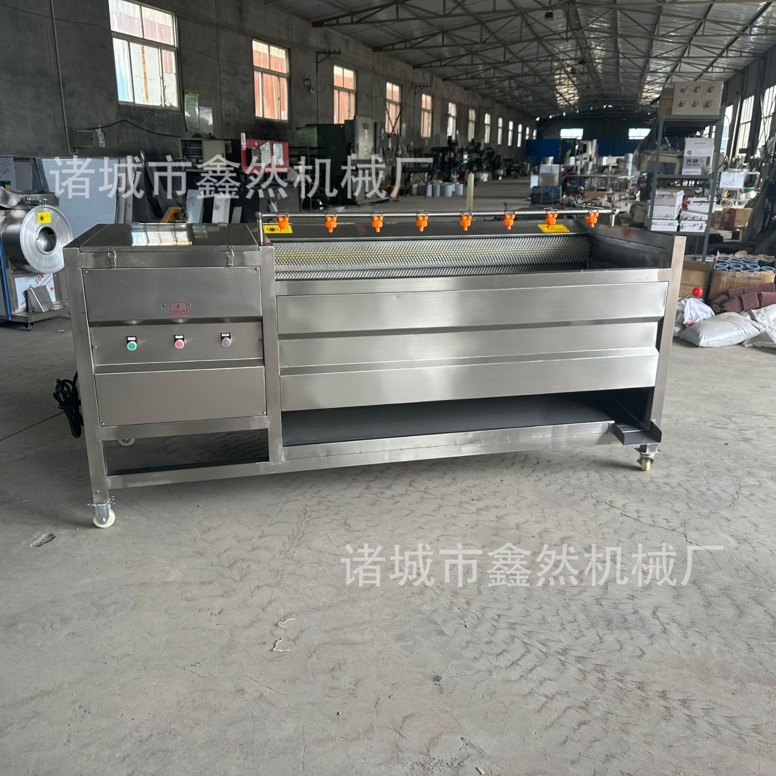 全自动土豆去皮清洗机胡萝卜毛辊清洗设备莲藕去皮清洗机图4