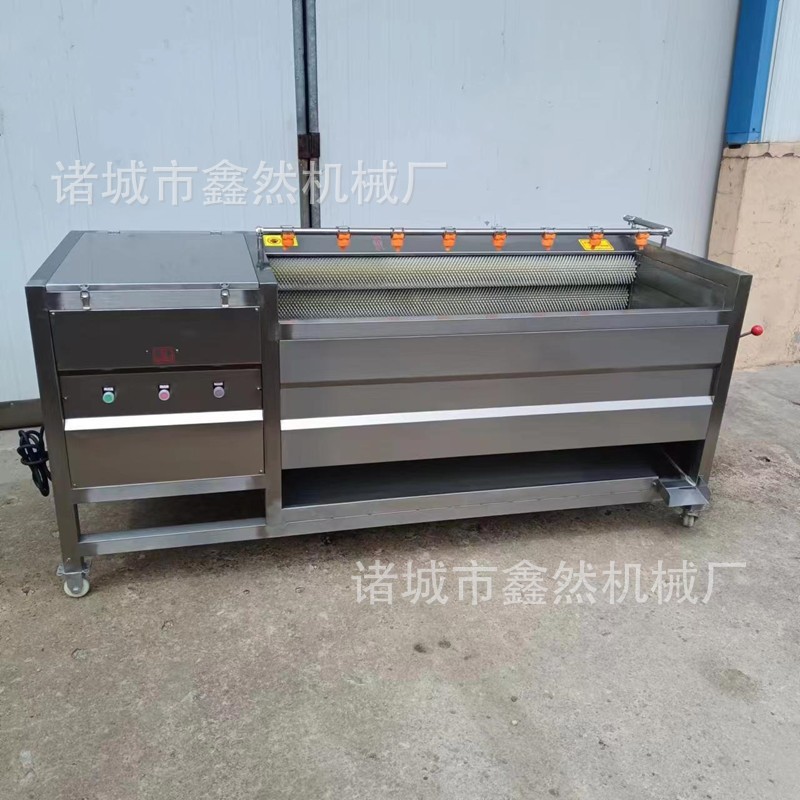全自动土豆去皮清洗机胡萝卜毛辊清洗设备莲藕去皮清洗机图1
