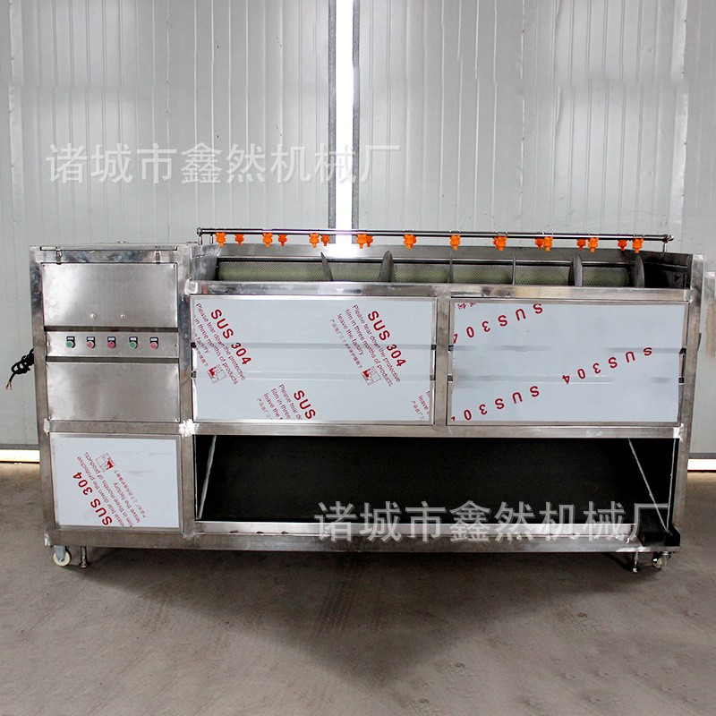 厂家供应 土豆 红薯 大姜 马蹄 猪蹄 猪头 毛刷清洗机不锈钢材