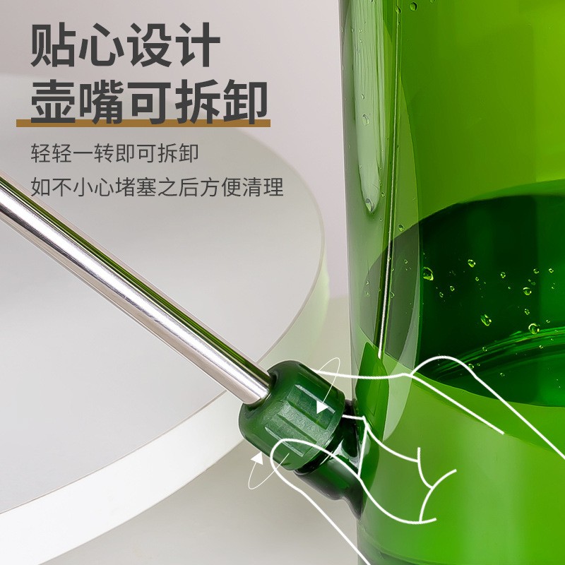 1.5L不锈钢长嘴浇水壶家用塑料洒水壶园林盆栽浇花壶大容量洒水壶图4