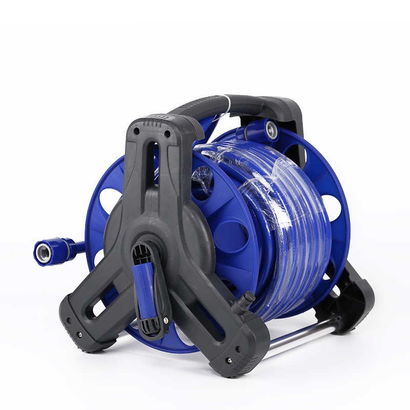 种花收纳车架可手提园林刷车神器卷管器成套家用水管收纳架壁挂式图2