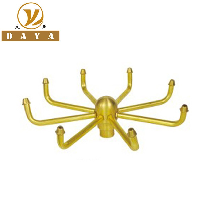 黄铜全套园林小区水景景观喷泉平旋转喷嘴黄铜加厚平头旋转喷头图5