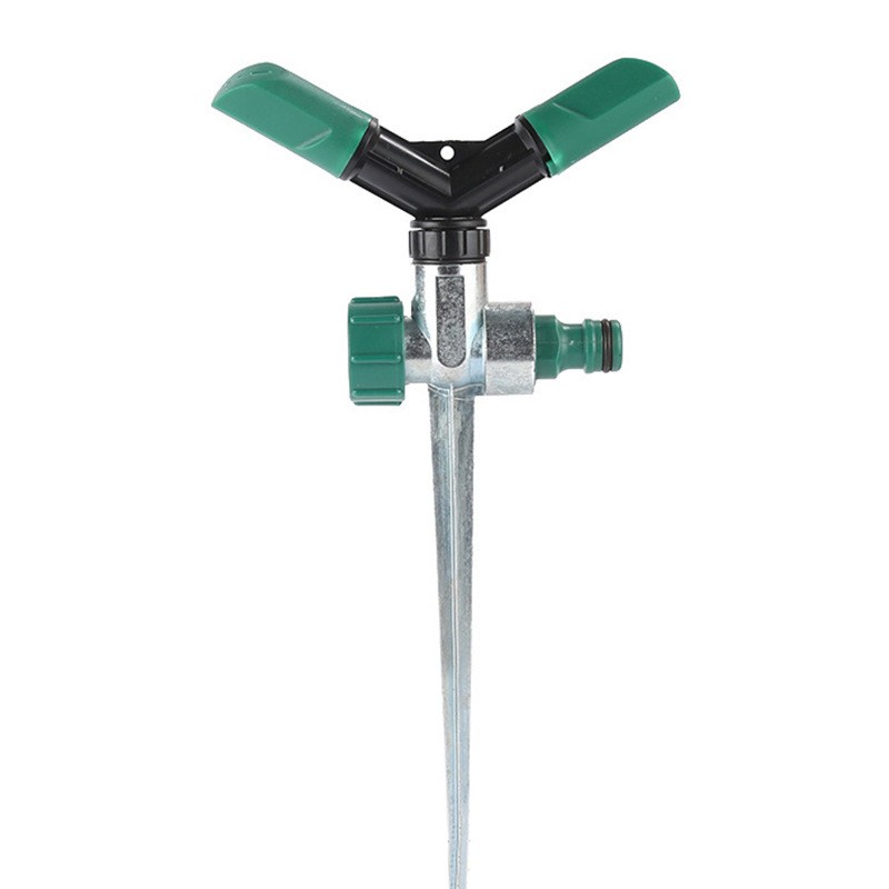 地插式二叉旋转喷头 自动旋转喷头 草坪浇菜浇花大棚降温洒水器图2