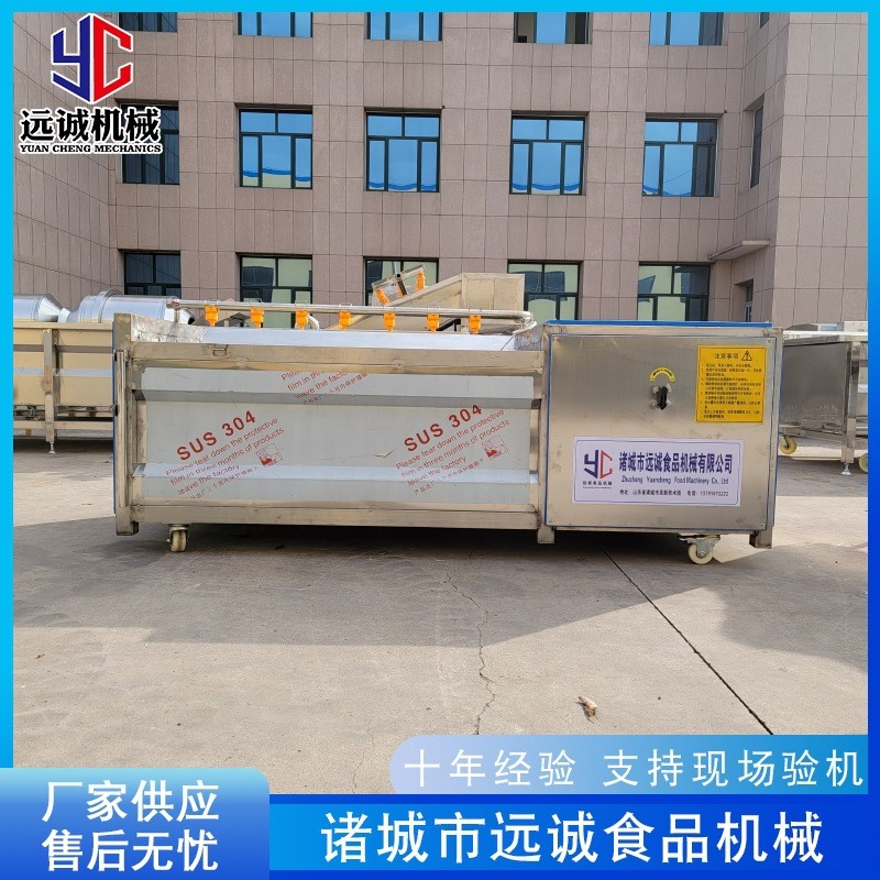 全自动预制菜根茎类去皮机 不锈钢毛辊去皮清洗机 生姜去皮机图2