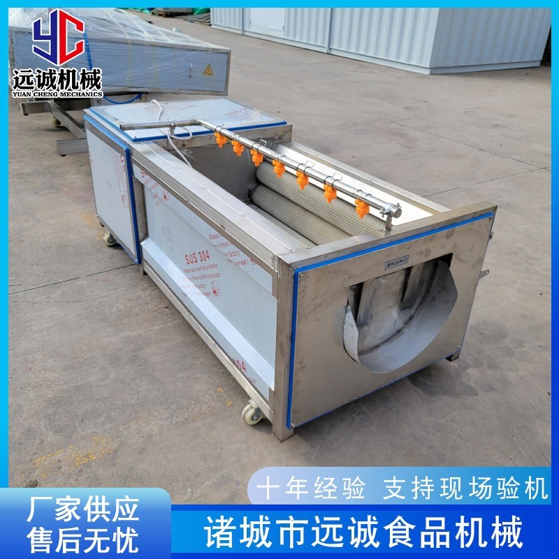 全自动预制菜根茎类去皮机 不锈钢毛辊去皮清洗机 生姜去皮机图3