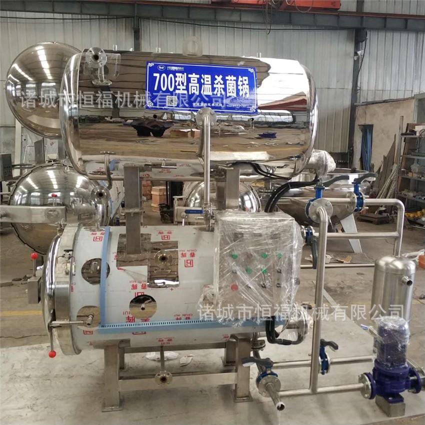牛肉干全套生产流水线 小型食品高温灭菌锅 鱼罐头高压杀菌锅厂家图4